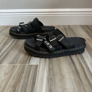 Dr. Martens Sandals M 11/ W 12 Ryker II Black Leather Strap Studded‎ Grunge Goth